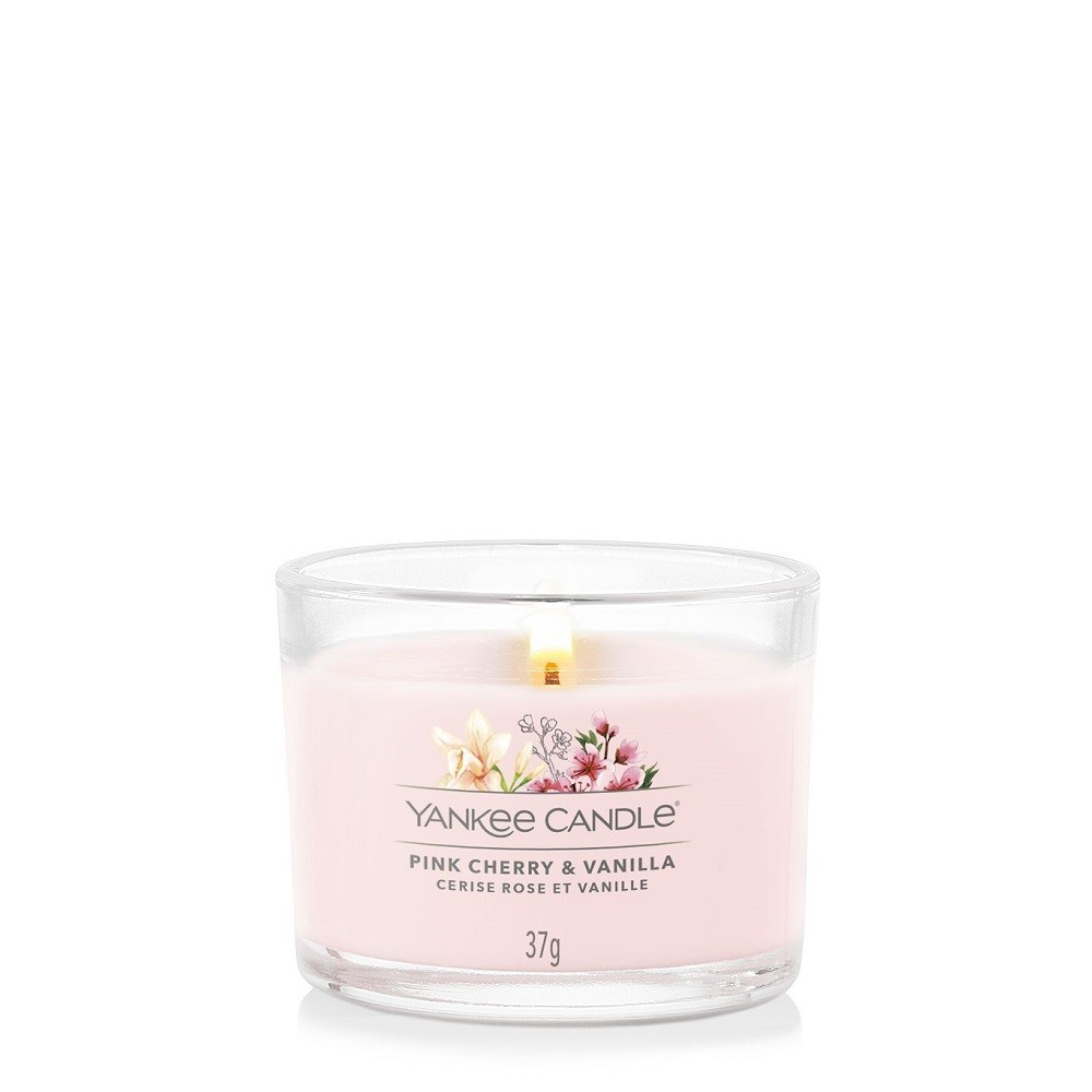 candela filled votiver pink cherry&vanilla yankee candle