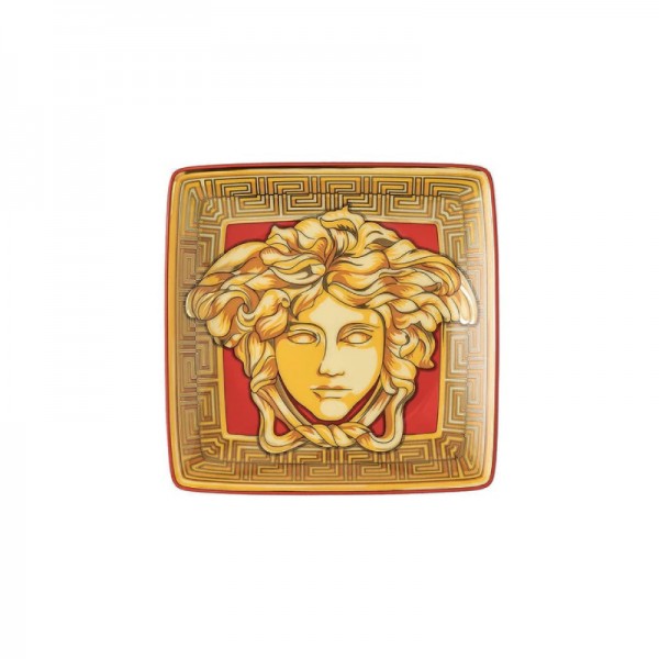 COPPETTA QUADRATA PIANA 12 CM MEDUSA GOLDEN COIN