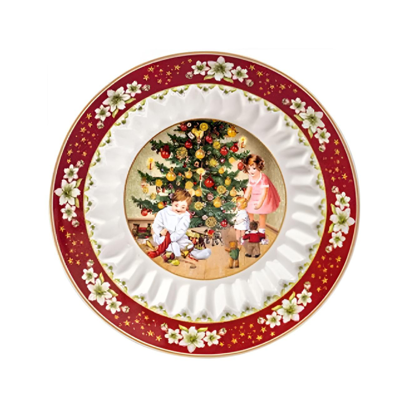 VILLEROY & BOCH - TOY'S FANTASY Ciotola rettangolare con Babbo Natale,  23,5 x 23,5 x 3,5 cm - Idea Casa Più