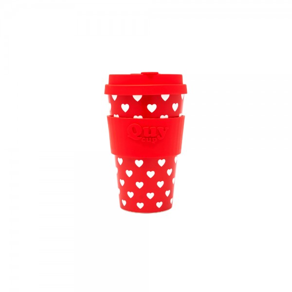 TAZZA 400 ML CON FASCIA E COPERCHIO SILICONE HEART