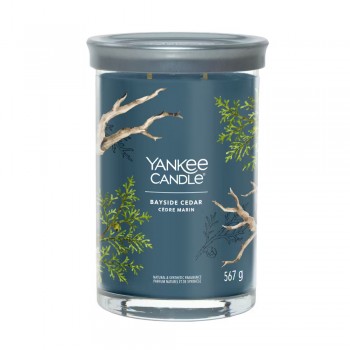 CANDELA TUMBLER GRANDE SIGNATURE BAYSIDE CEDAR YANKEE CANDLE