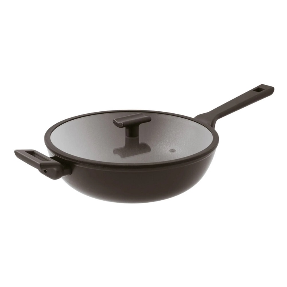 wok 30 cm titan pro double induction con coperchio sambonet