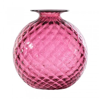 VASO MONOFIORE BALLOTON MAGENTA FILO ROSSO 100.29 VENINI