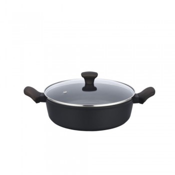 CASSERUOLA BASSA 24 CM FORGIATA SHUTTLE NERA BRANDANI