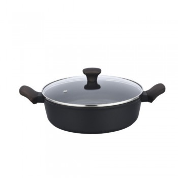 CASSERUOLA BASSA 28 CM FORGIATA SHUTTLE NERA BRANDANI