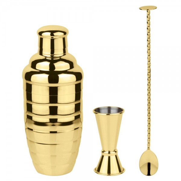 SET STARTER BOMBAY 3PZ COLOR ORO ACCIAIO INOX