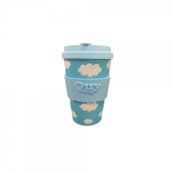 TAZZA 400ML CON FASCIA E COPERCHIO SILICONE SKY