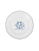 SET 4 PIATTI FONDI CORONA MONOGRAM BLU COBALTO