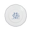 SET 4 PIATTI DESSERT CORONA MONOGRAM BLU COBALTO