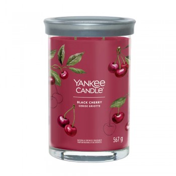 CANDELA TUMBLER GRANDE SIGNATURE BLACK CHERRY YANKEE CANDLE