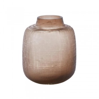 VASO CON COLLO TRAME 28 CM CAMEL 