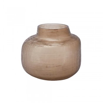 VASO CON COLLO TRAME 20 CM CAMEL EDG