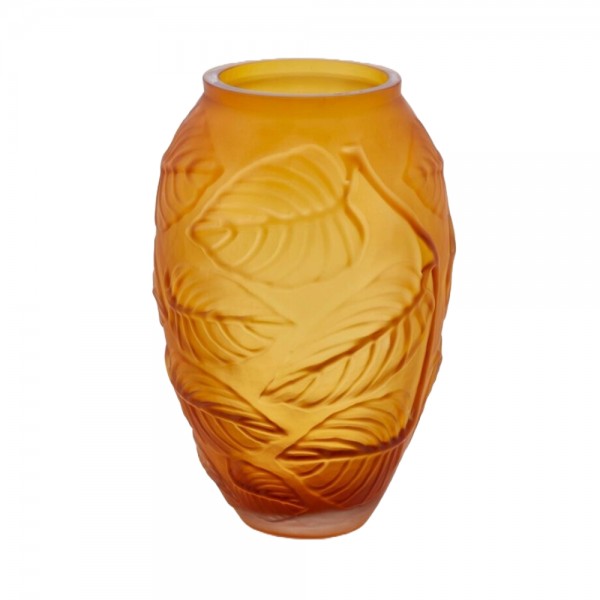 VASO FOGLIE MATT 33 CM AMBRA