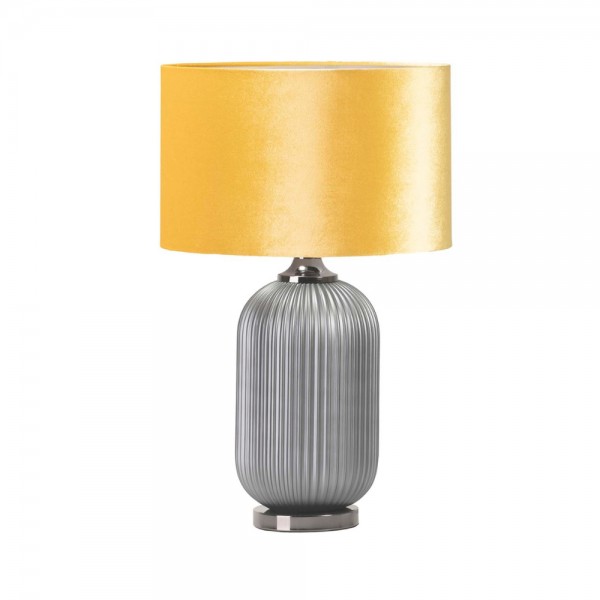 LAMPADA DA TAVOLO 65 CM GRIGIA PARALUME GIALLO