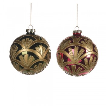 SFERA DI NATALE ART DECO SCALE CM 10 GOODWILL