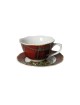 TAZZA COLAZIONE CON PIATTINO GHIRLANDA CHRISTMAS