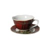 TAZZA COLAZIONE CON PIATTINO GHIRLANDA CHRISTMAS