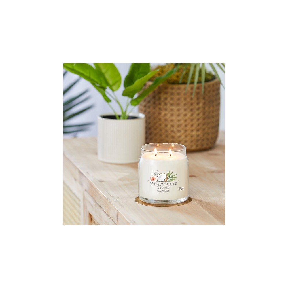 YANKEE CANDLE CANDELA IN GIARA GRANDE SIGNATURE COCONUT BEACH