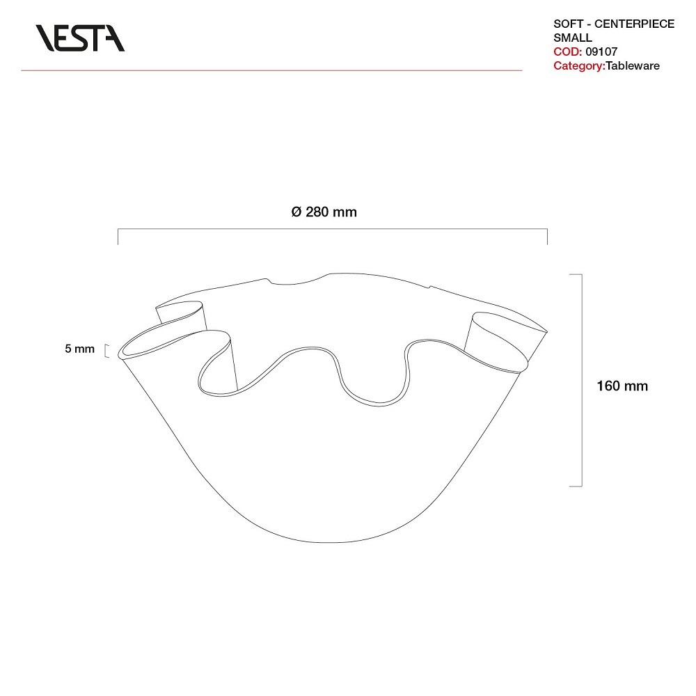 centrotavola piccolo soft decor rainbow vesta